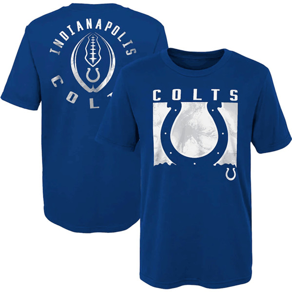 Men's Indianapolis Colts Blue Preschool Liquid Camo Logo T-Shirt